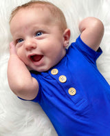 Sapphire Blue Henley Romper